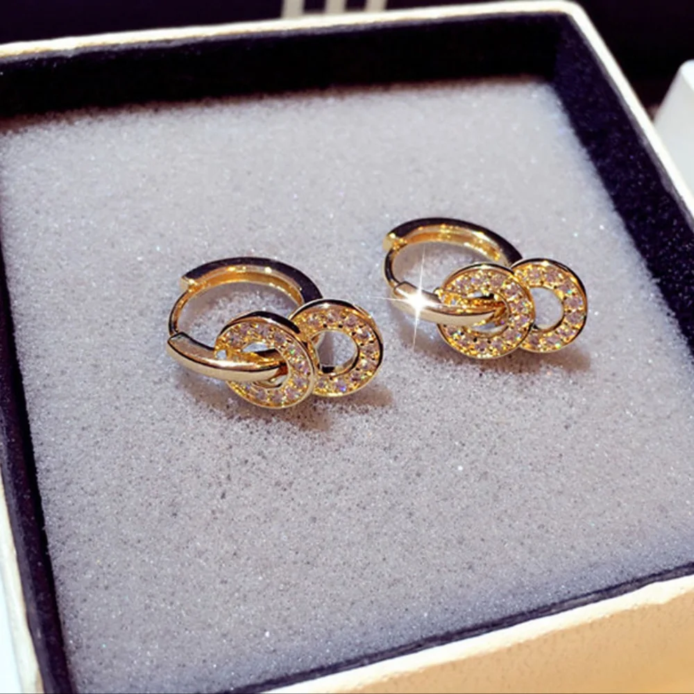 14k gold diamond earrings